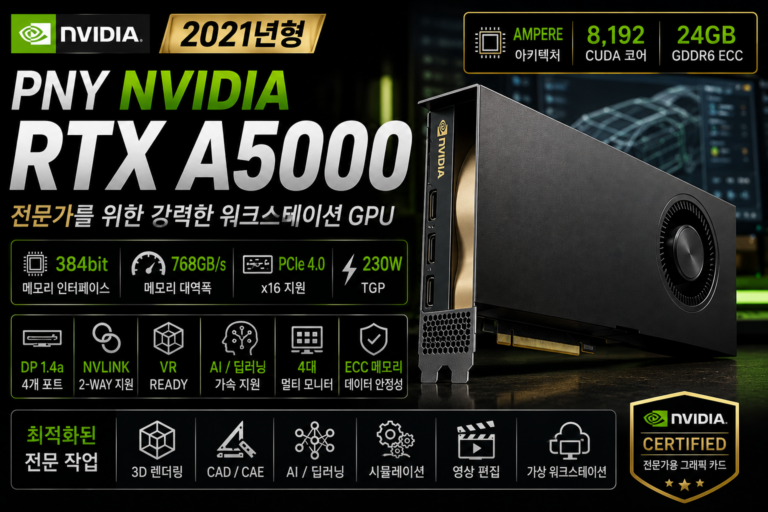NVIDIA RTX A5000 그래픽카드 스펙·성능·장단점