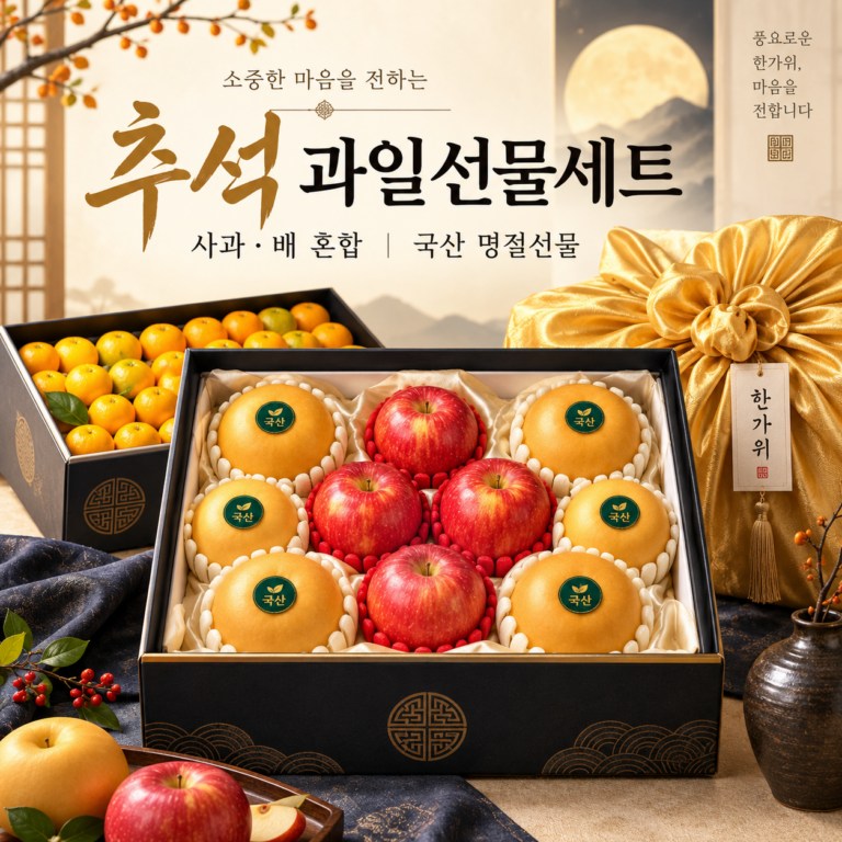 인하네 국산 사과 배 혼합 과일선물세트 4kg 추석 명절 특가